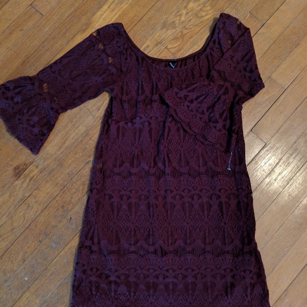 Plum lace dress NWOT